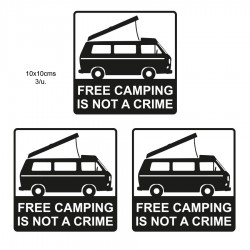 Adhesivo Camper free camping