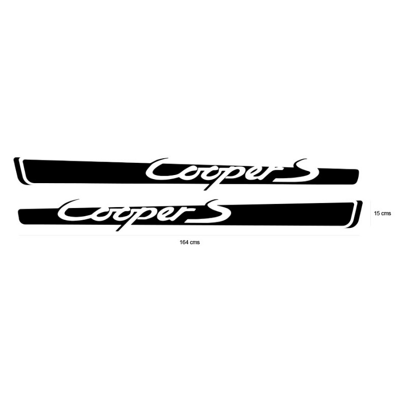 Aufkleber passend für Mini Cooper S Vinyl Side Decal Graphic Pair - MIN0020  - FÜR MINI