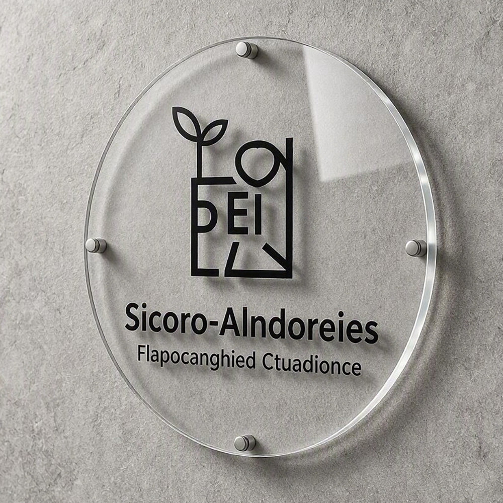 Placa metacrilato circular