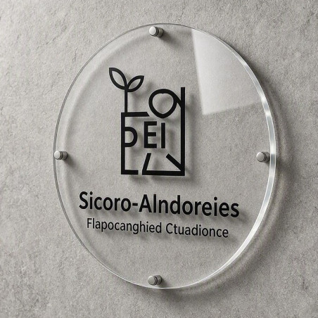 Placa metacrilato circular