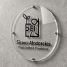 Placa metacrilato circular