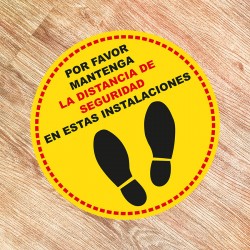 Non-slip floor vinyl distance safety