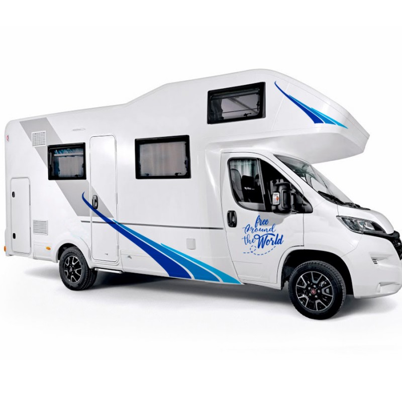 Sticker autocollant camping-car caravane camping-car