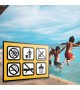 Affiche des règles de la piscine extérieure