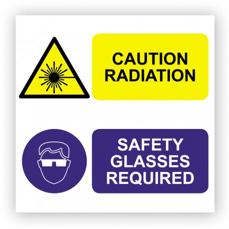 Pegatina adecuación peligro radiación
