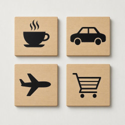Plaques de fusta