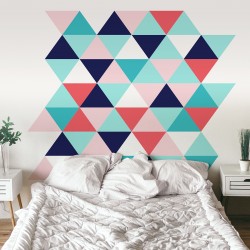 Nordic-style wall head bedroom bed vinyl