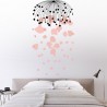Cabecero dormitorio lluvia floral