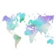Carte du monde aquarelle