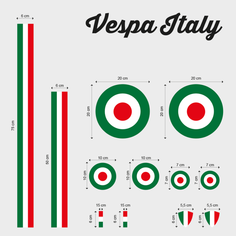 Wohnwagen Sticker Die Flagge Italiens