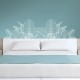 Tête de lit en vinyle pour mur floral