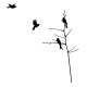 wall sticker with birds on a branch