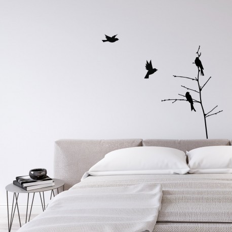 wall sticker with birds on a branch