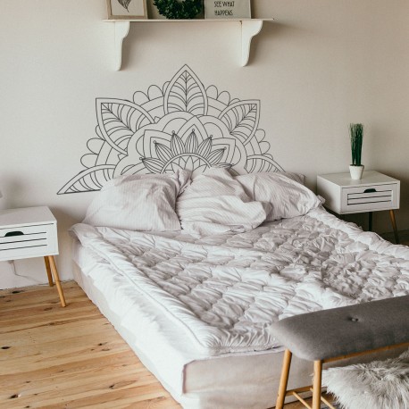 Mandala Headboard vinyl bedroom wall