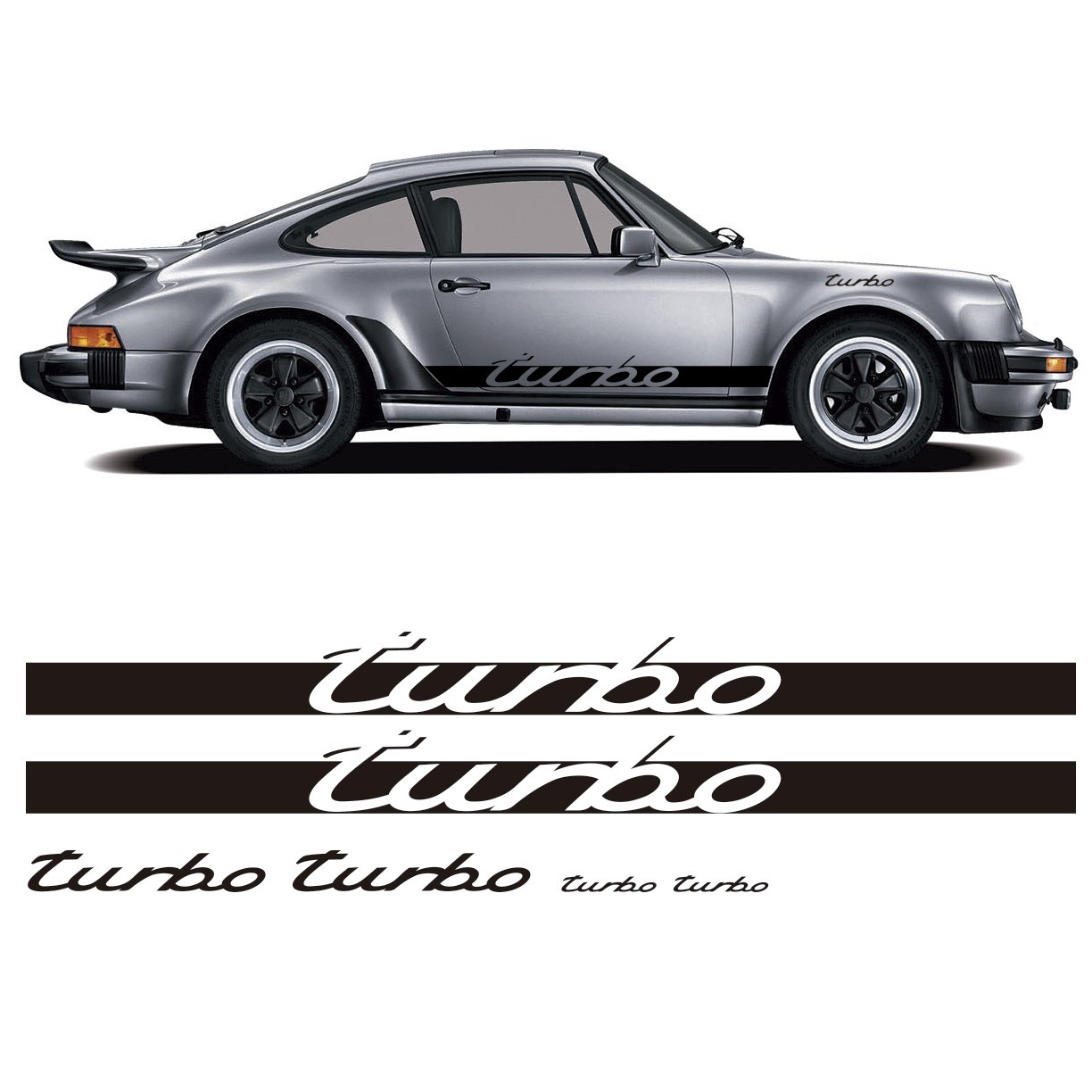 Seitenstreifen Vinyl Replik Porsche 911 Klassiker Turbo