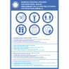 Affiche des règles de la piscine Covid-19 pour les hôtels en quatre langues