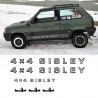 Set of vinyls for classic seat/fiat Panda SISLEY 4X4