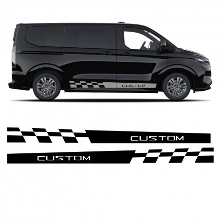 Vinyls for ford transit custom side bands