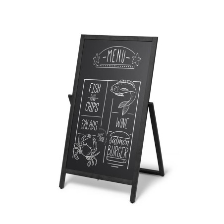 Pizarra caballete flip negra 50x105cms