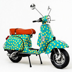 Estampat de puntets per a vespa