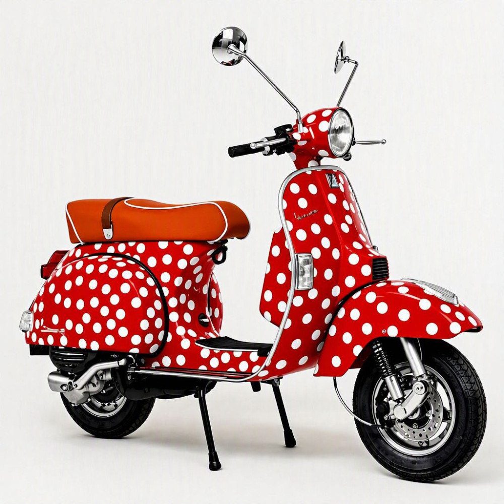 Estampado de topitos para vespa