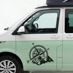Vinilo camper puntos cardinales