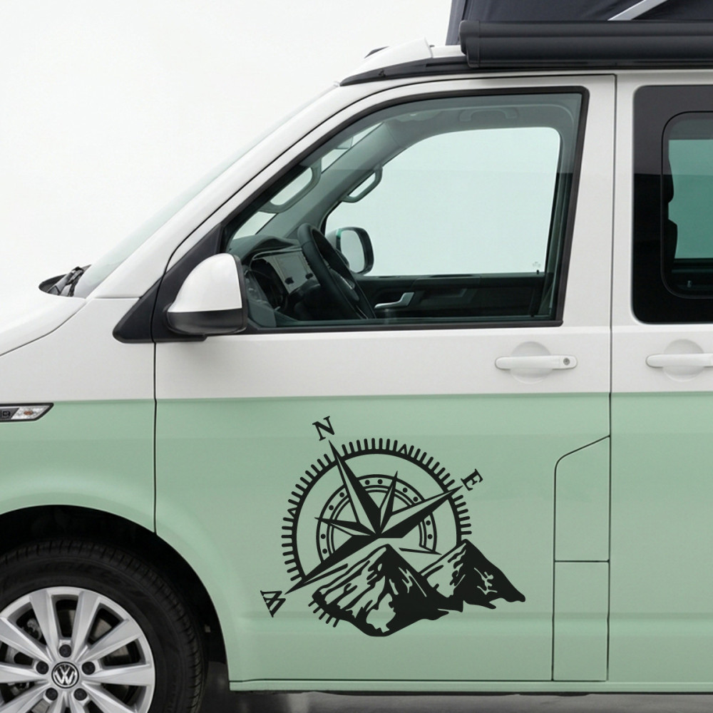 Vinilo camper puntos cardinales