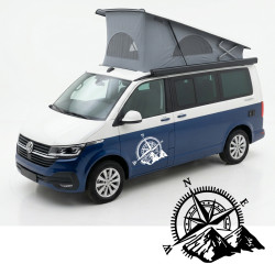 Vinilo camper puntos cardinales