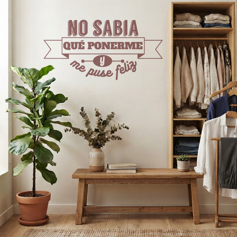 Pegatina para pared con frase positiva