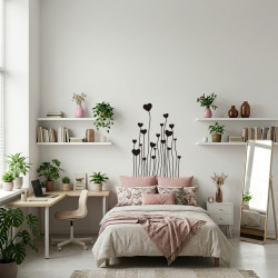 Pegatina para pared corazones