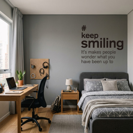Pegatina para pared con frase sobre hacer las cosas con amor