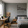 Pegatina para pared con frase sobre hacer las cosas con amor