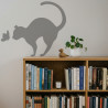 Pegatina para pared gato con mariposa