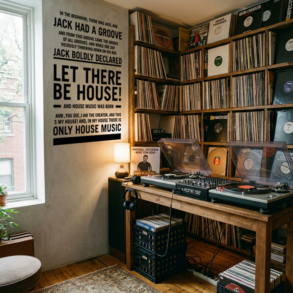 Pegatina para pared musica house