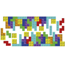 Pegatina para pared tetris gamer