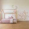 Pegatina para pared floral