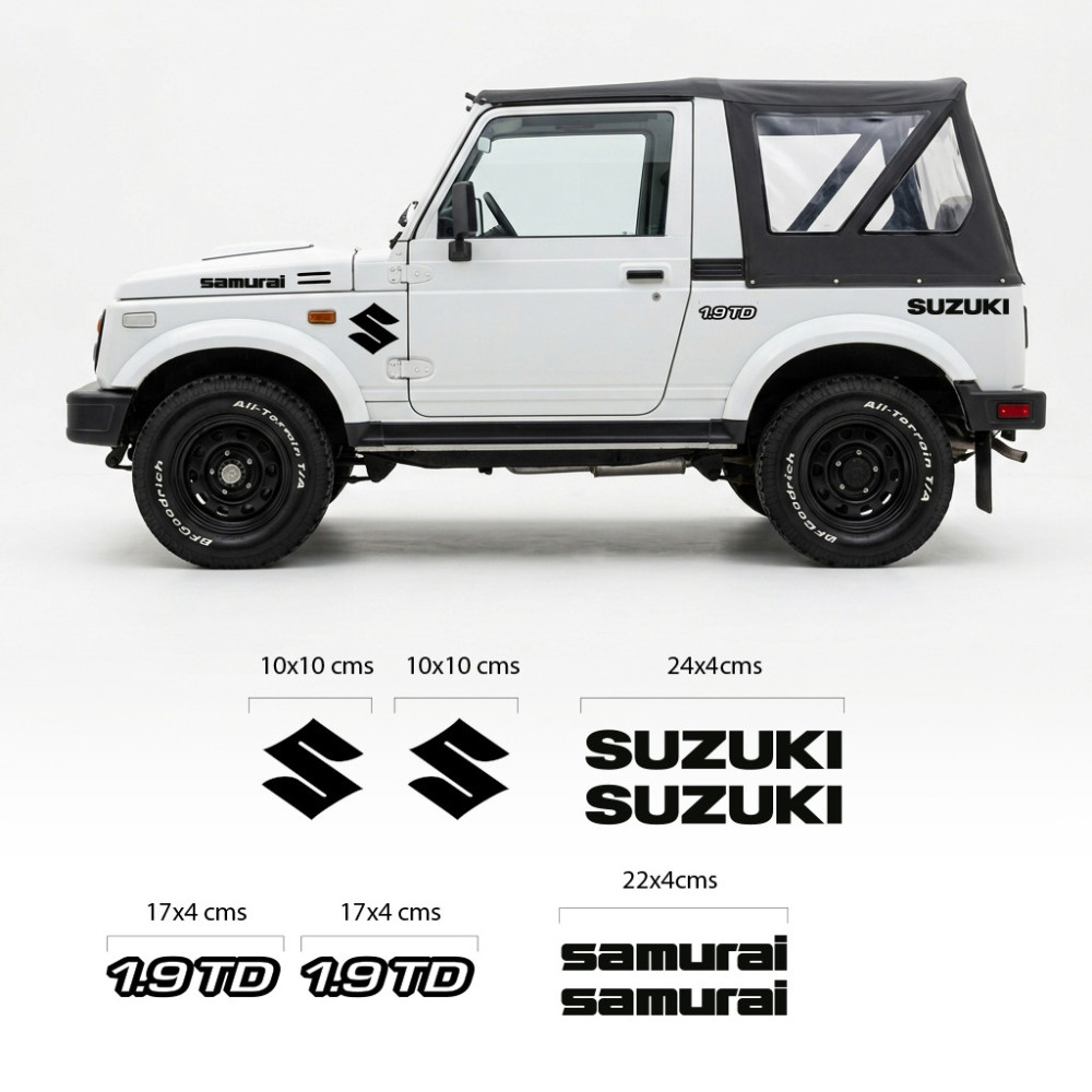 Vinyles autocollants pour suzuki samurai TD Diesel 1.9