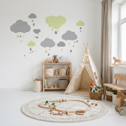 Pegatina para pared estilo nordico con nubes