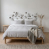 Vinilo decorativo cabecero cama hexágonos estilo nordico