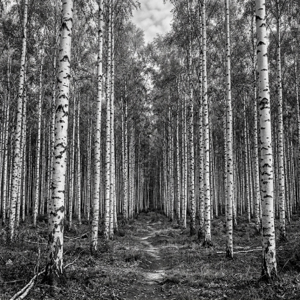 fotomural bosc de abeduls