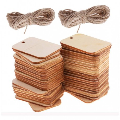 Étiquettes d'artisanat en bois