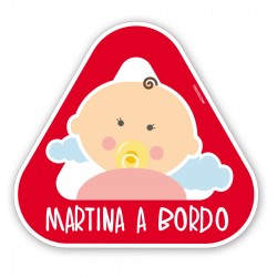 Sticker bébé à bord personnalisable
