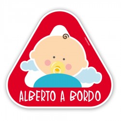 Sticker bébé à bord personnalisable