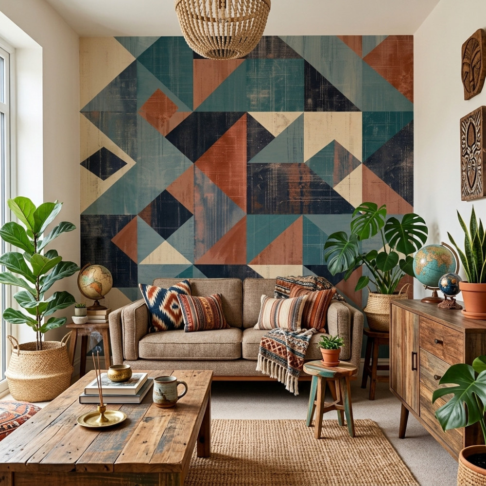 poster mural style boho