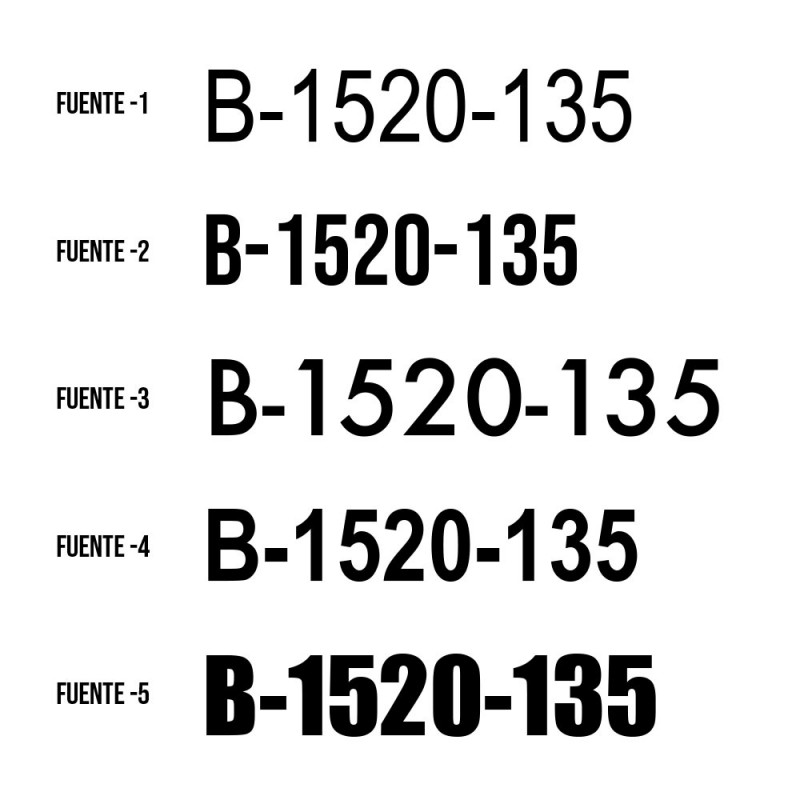 Fuentes para matricula de barco
